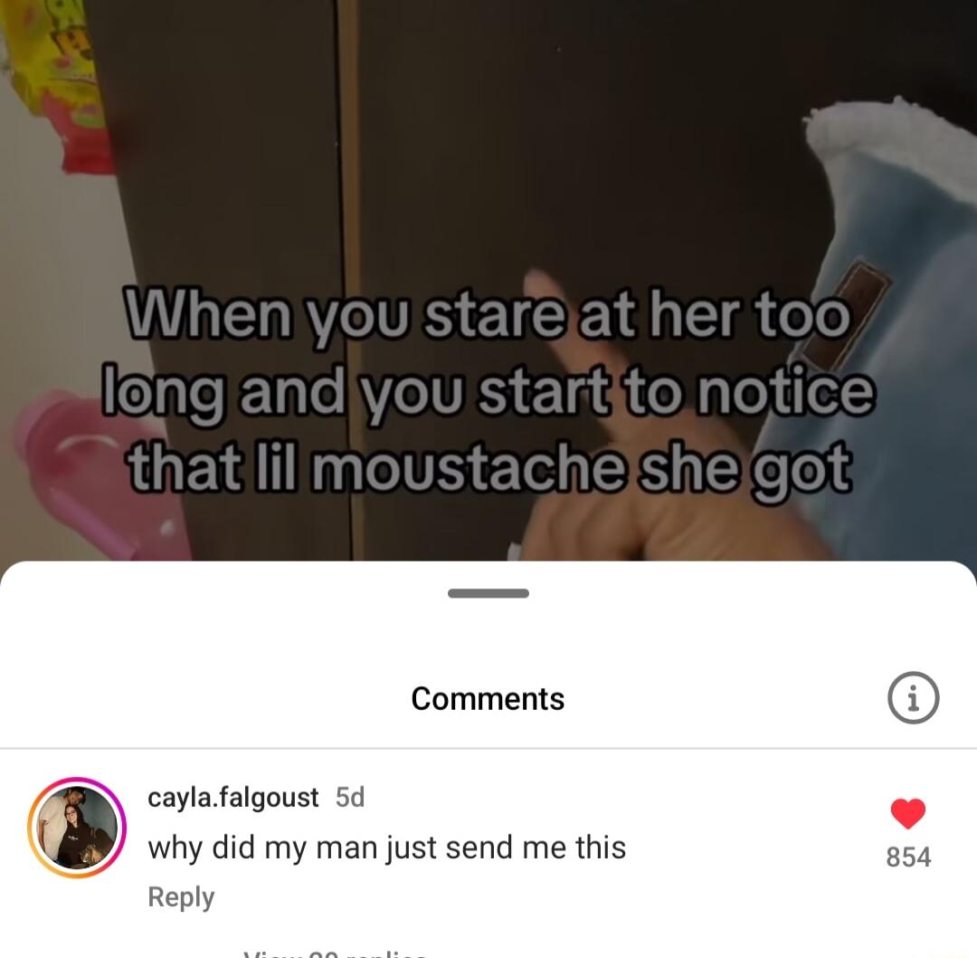 Comments cayla falgoust 50 why did my man just send me this Repl