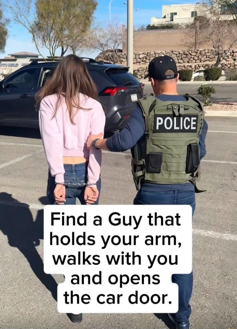 Find a Guy that holds your arm, walks with you and opens the car door.