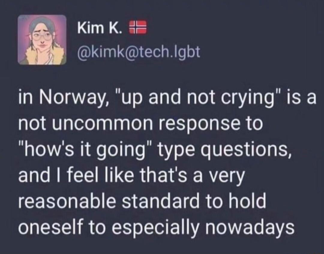 Kim K 3 kimktechIgbt RN eTR ARTTs Tolo WaToy Qels Y aTe RN ES not uncommon response to hows it going type questions and feel like thats a very CENONET RS ERT ETR N Lol o oneself to especially nowadays