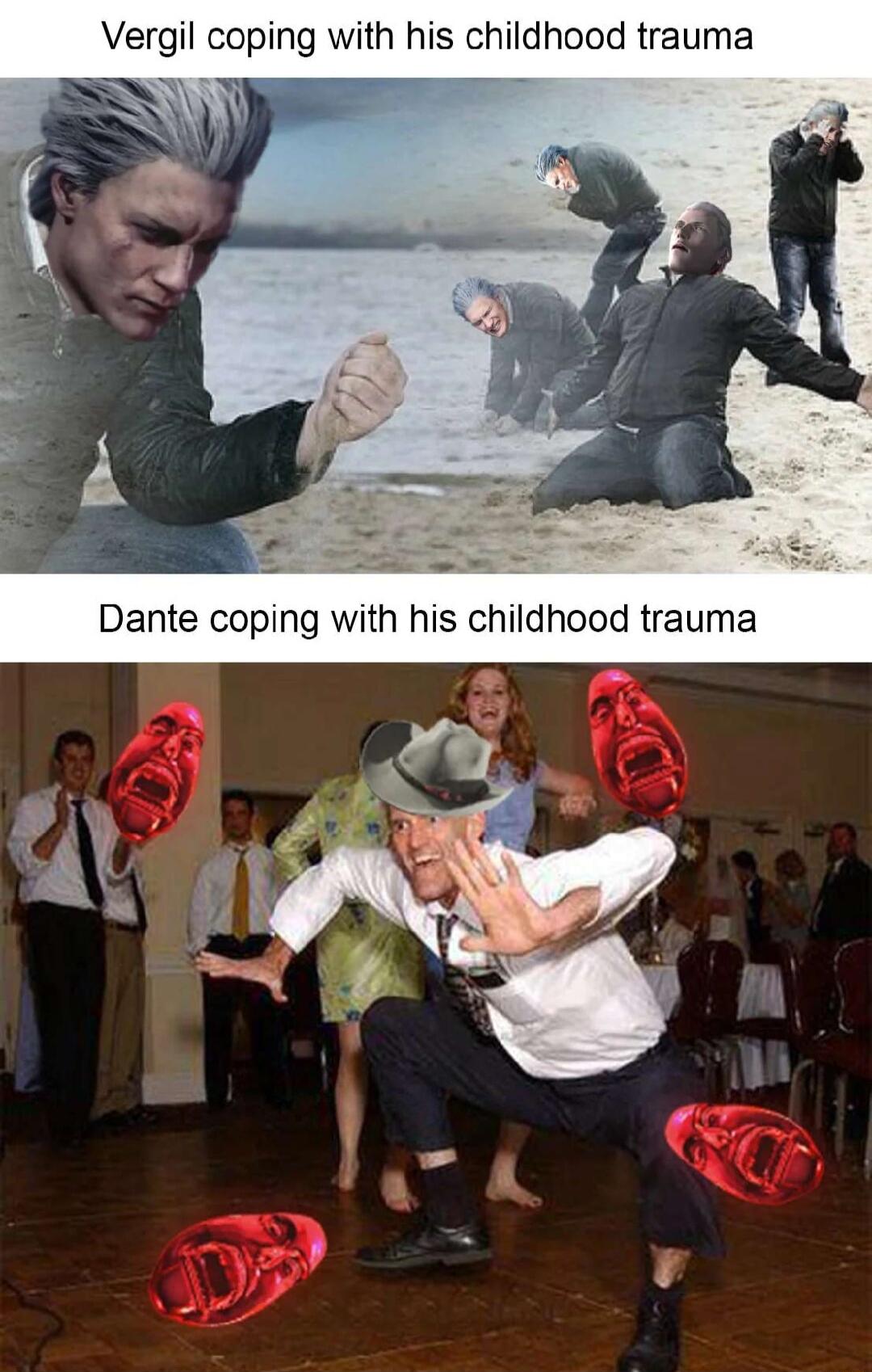 Vergil coping with his childhood trauma R