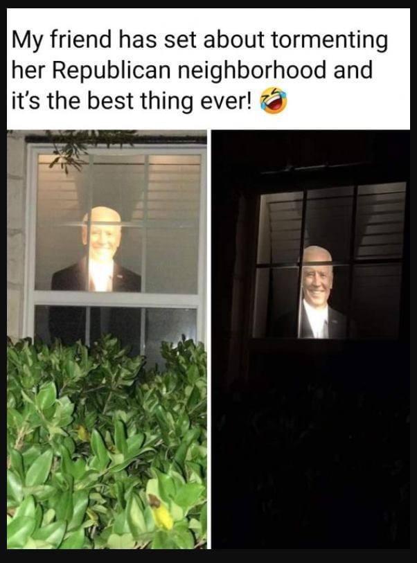 My friend has set about tormenting her Republican neighborhood and its the best thing ever