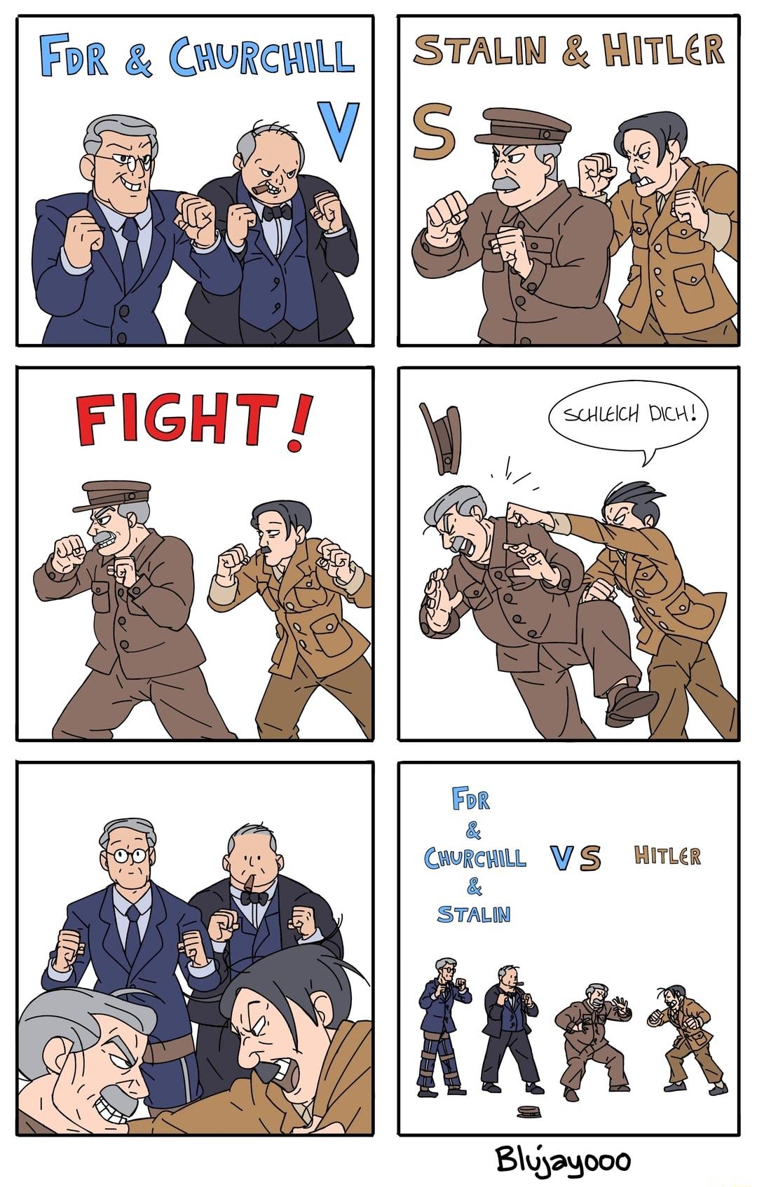 For Cwiewl VS WimLer FbR CHURCWILL STALIN HITLER Briaoco
