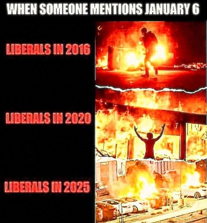 WHEN SOMEONE MENTIONS JANUARY 6 LIBERALS IN 2016 LIBERALS IN 2020 LIBERALS IN 2025