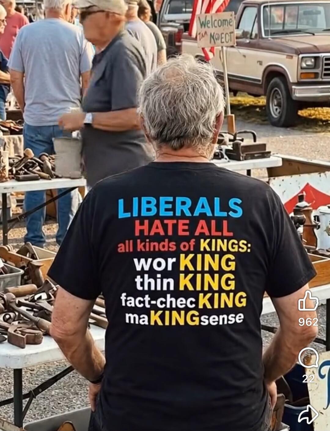 LIBERALS HATE ALL all kinds of KINGS: worKING thinKING fact-checKING maKINGsense. Welcome TM K@ECT