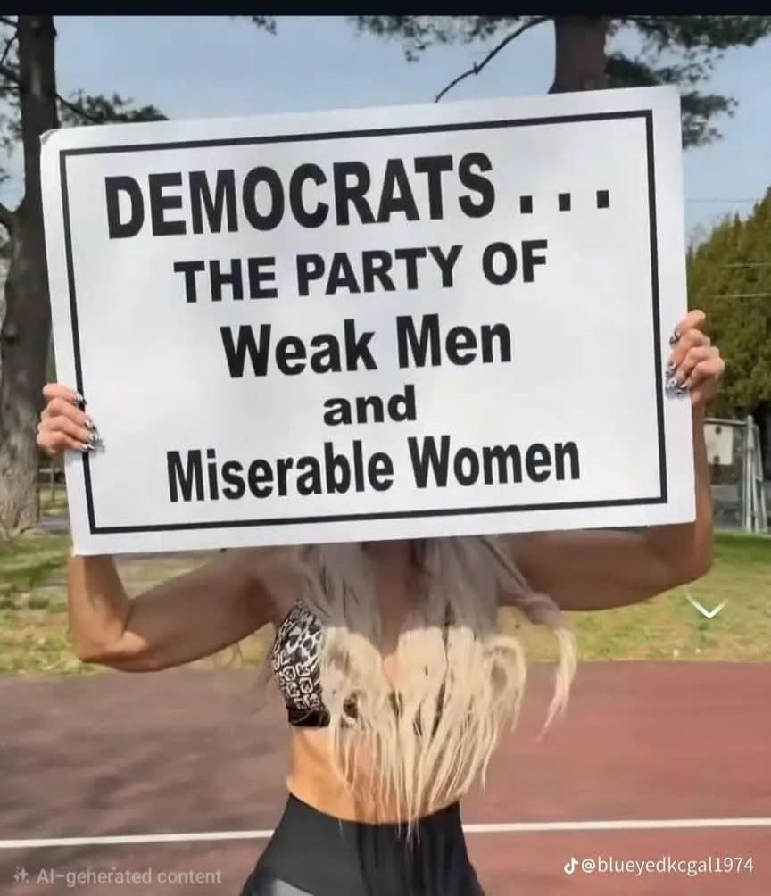 DEMOCRATS ... THE PARTY OF Weak Men and Miserable Women