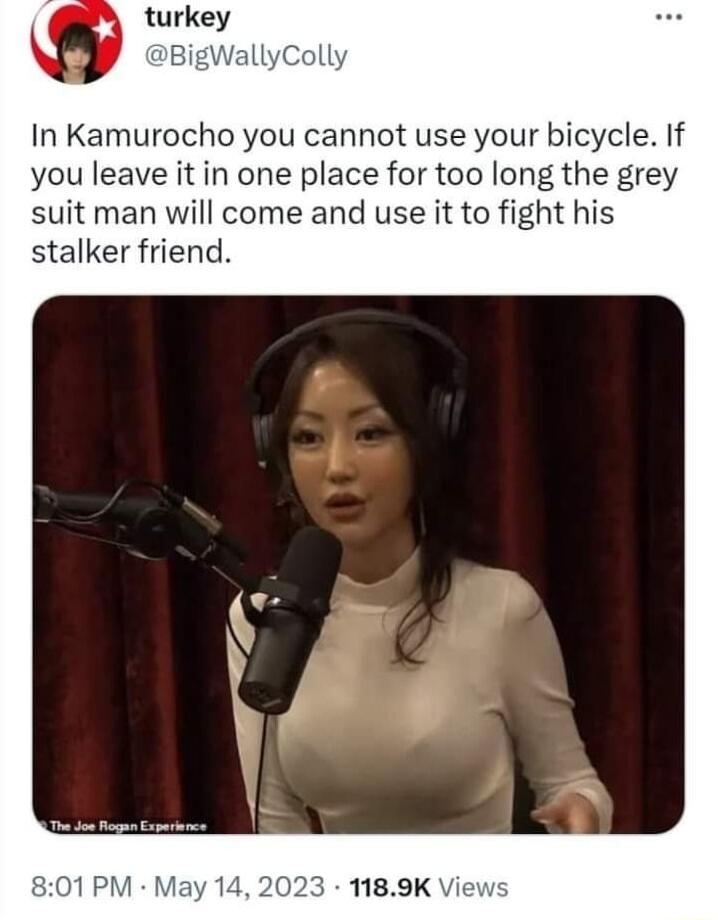 In Kamurocho you cannot use your bicycle If you leave it in one place for too long the grey suit man will come and use it to fight his stalker friend