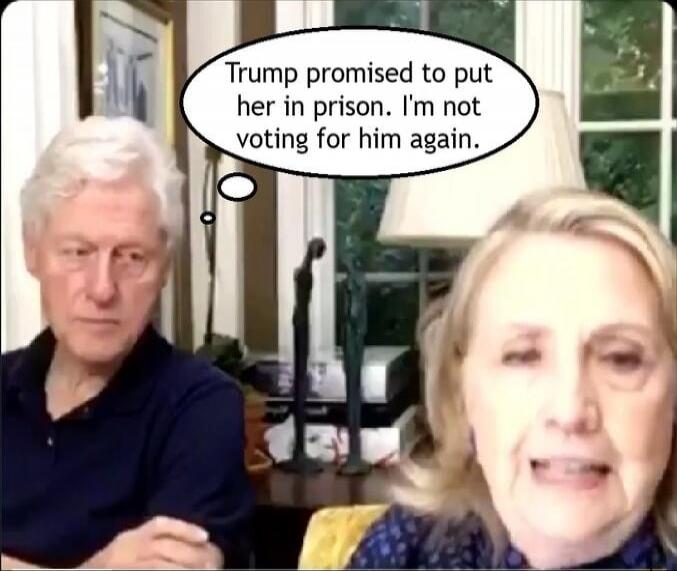 Trump promised to put her in prison. I'm not voting for him again.