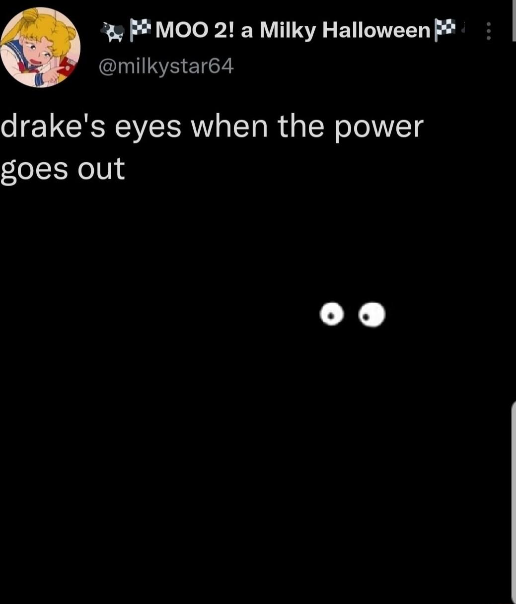 FMOO 2 a Milky Halloween milkystar64 drakes eyes when the power goes out
