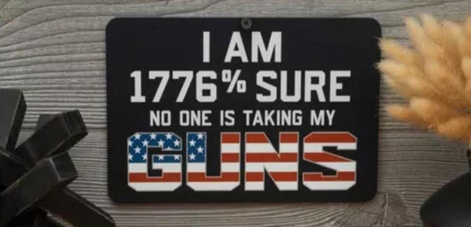 I AM 1776% SURE NO ONE IS TAKING MY GUNS