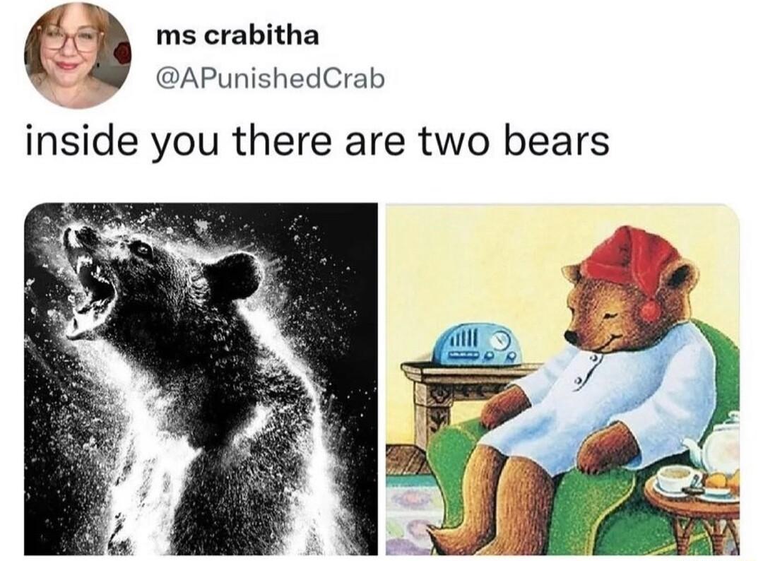 1 ms crabitha APunishedCrab inside you there are two bears
