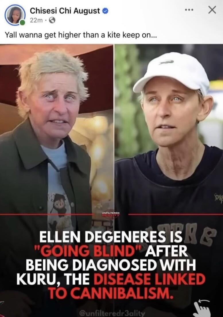 Yall wanna get higher than a kite keep on... ELLEN DEGENERES IS 