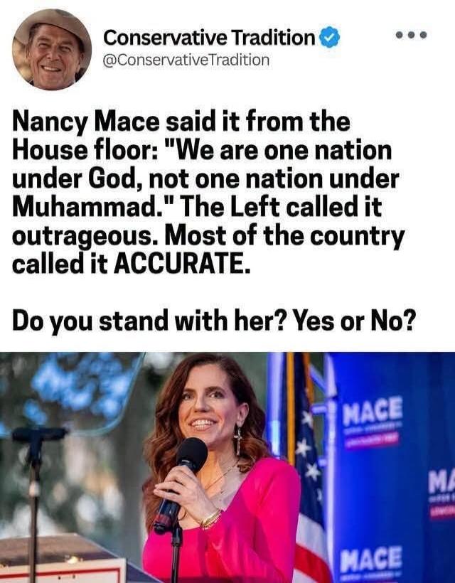 Conservative Tradition @ConservativeTradition Nancy Mace said it from the House floor: 