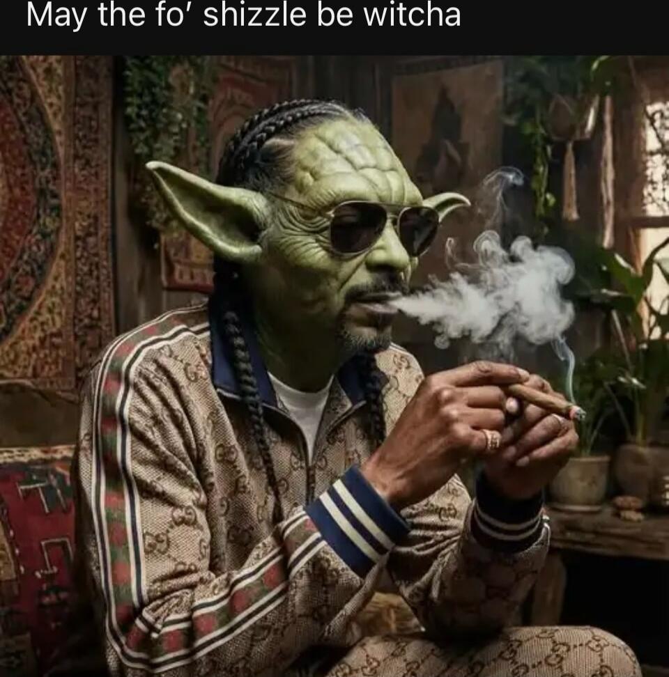 May the fo' shizzle be witcha