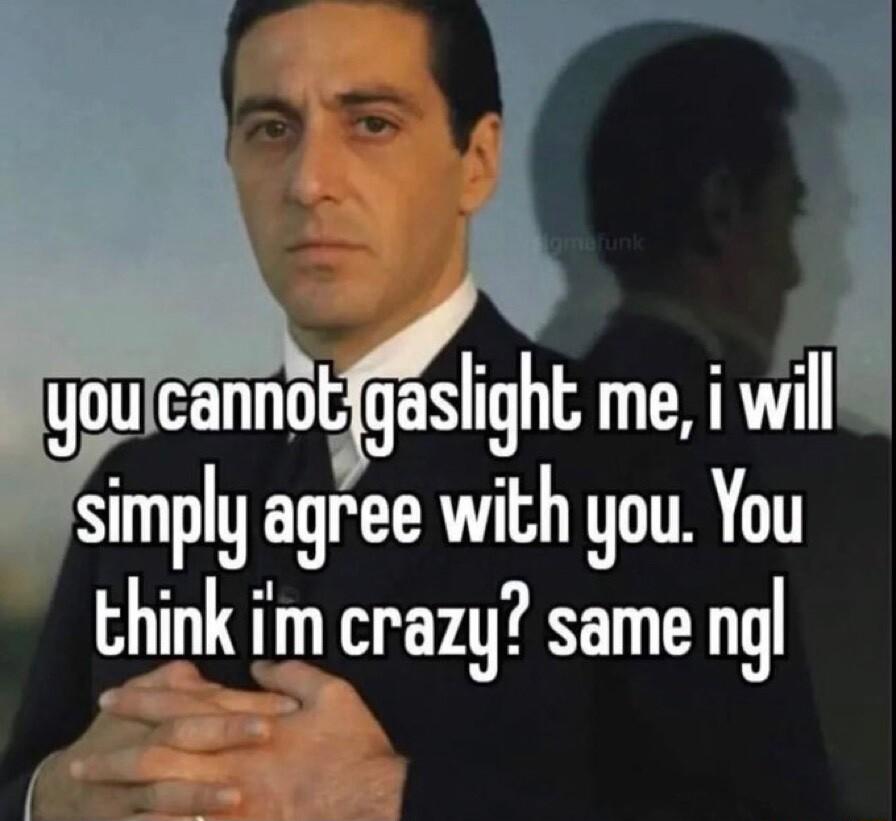 youlcannotfgaslight me i will S TR TR T think im crazy same ng