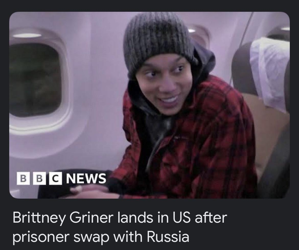 HAeaalnes Brittney Griner lands in US after prisoner swap with Russia s8C 1h lv