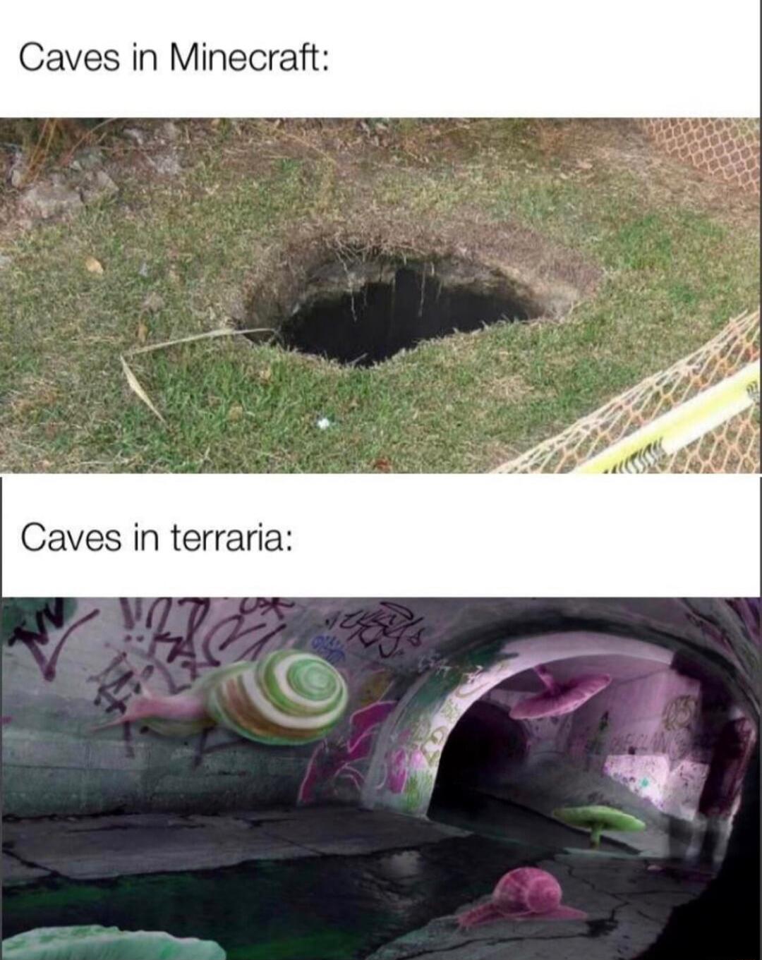 Caves in Minecraft