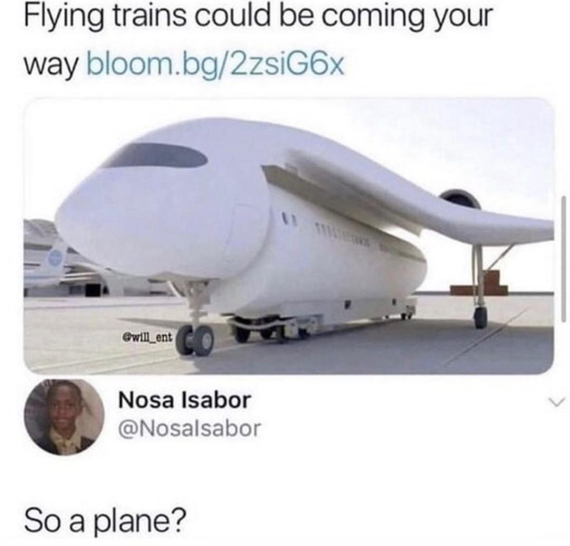Flying trains could be coming your way bloombg2zsiG6x Nosa Isabor Nosalsabor So aplane