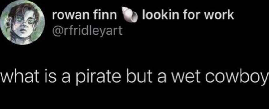 rowan finn W lookin for work laigleEVETgR what is a pirate but a wet cowboy