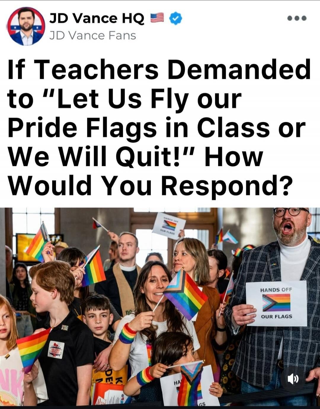 JD Vance HQ JD Vance Fans If Teachers Demanded to 