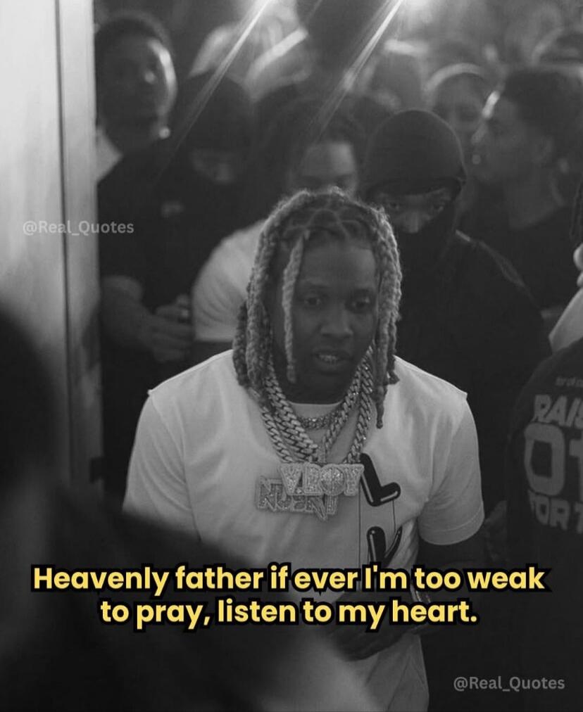 Heavenly father if ever I'm too weak to pray, listen to my heart.