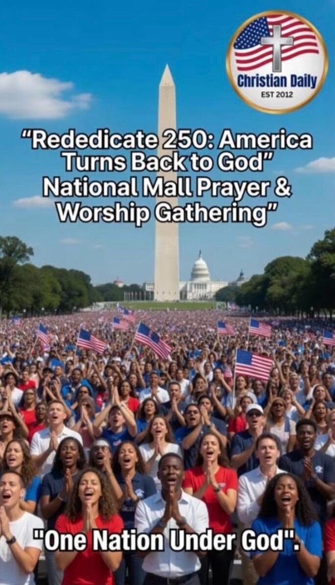 Christian Daily EST 2012. Rededicate 250: America Turns Back to God. National Mall Prayer & Worship Gathering. One Nation Under God.