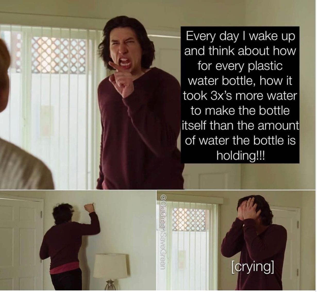 Every day wake up ElaleRiallgligrlelolViMglelVY for every plastic water bottle how it el QY AN CAVEICY OANELCRUCI N itself than the amount of water the bottle is 8 holding J