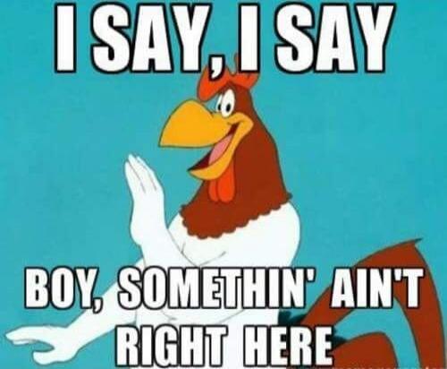 I SAY, I SAY BOY, SOMETHIN' AIN'T RIGHT HERE