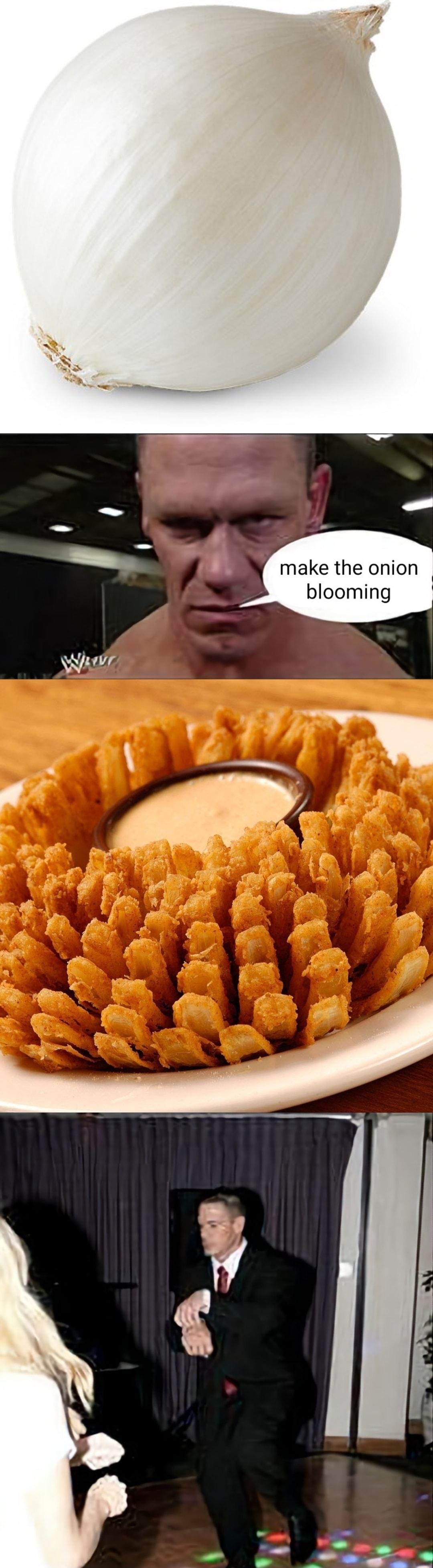 make the onion blooming