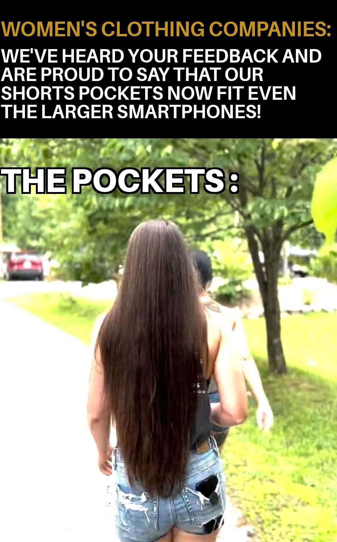 WEVE HEARD YOUR FEEDBACK AND ARE PROUD TO SAY THAT OUR SHORTS POCKETS NOW FIT EVEN THE LARGER SMARTPHONES F