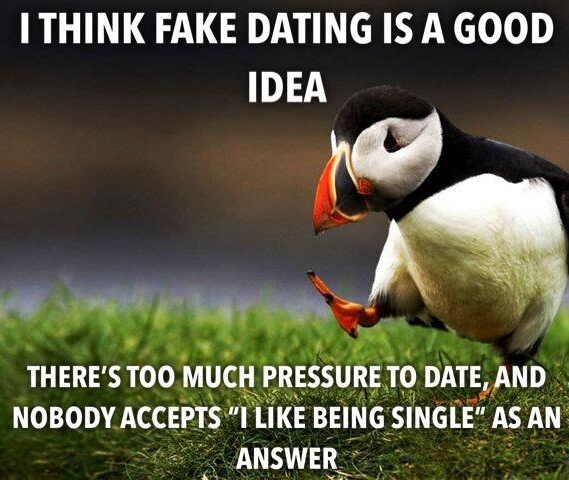 I THINK FAKE DATING IS A GOOD IDEA