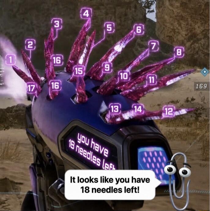 you have 18 needles left. It looks like you have 18 needles left!