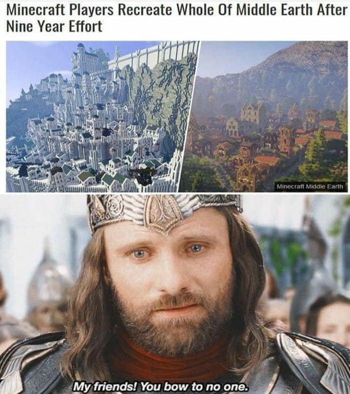 Minecraft Players Recreate Whole Of Middle Earth After Nine Year Effort