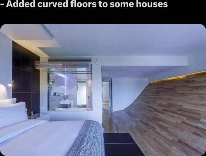 d curved floors to some houses