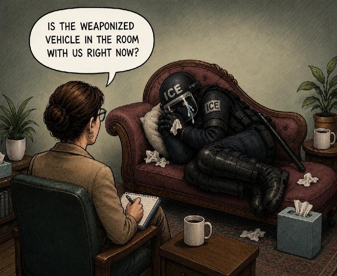 IS THE WEAPONIZED VEHICLE IN THE ROOM WITH US RIGHT NOW? ICE