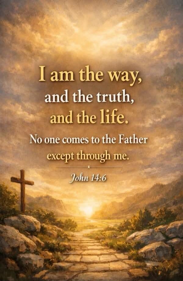 I am the way, and the truth, and the life. No one comes to the Father except through me. John 14:6