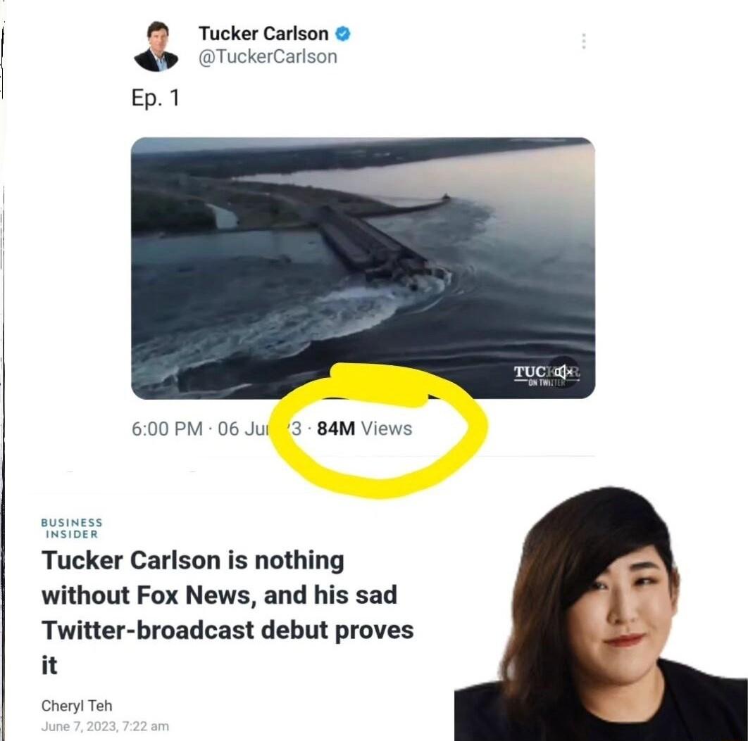 M Tucker Carlson o Ep1 600 PM 06 Jull 3 84M Views Tucker Carlson is nothing without Fox News and his sad Twitter broadcast debut proves it ChenTen
