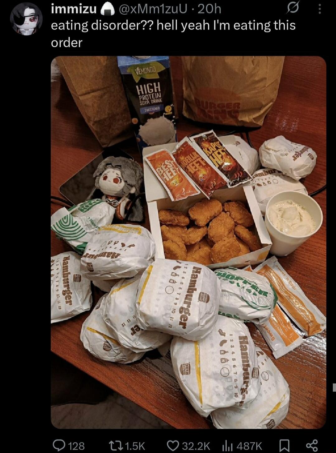 eating disorder?? hell yeah I'm eating this order