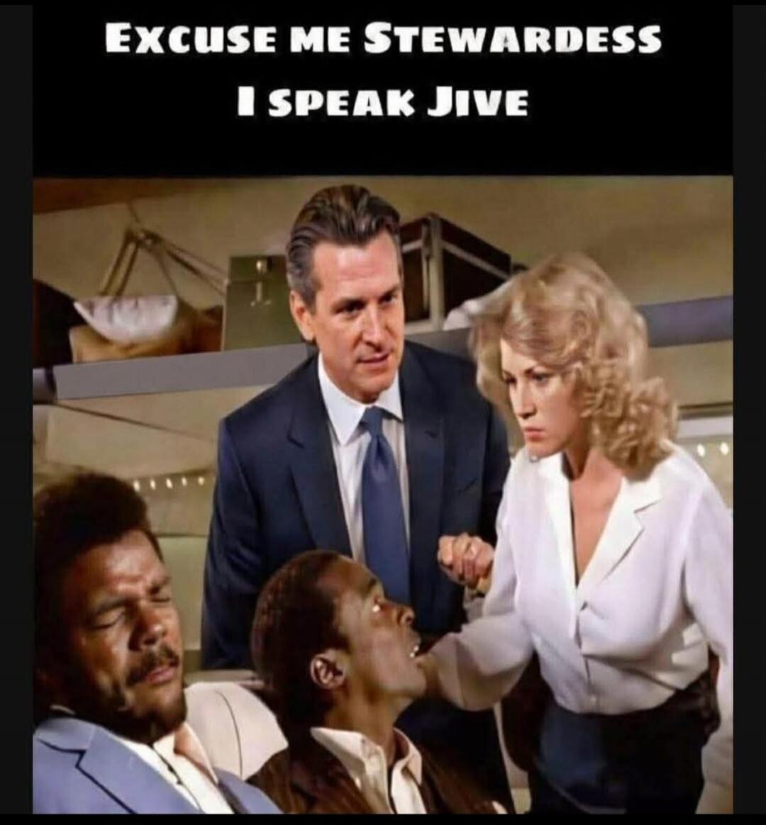 Excuse me Stewardess I speak Jive