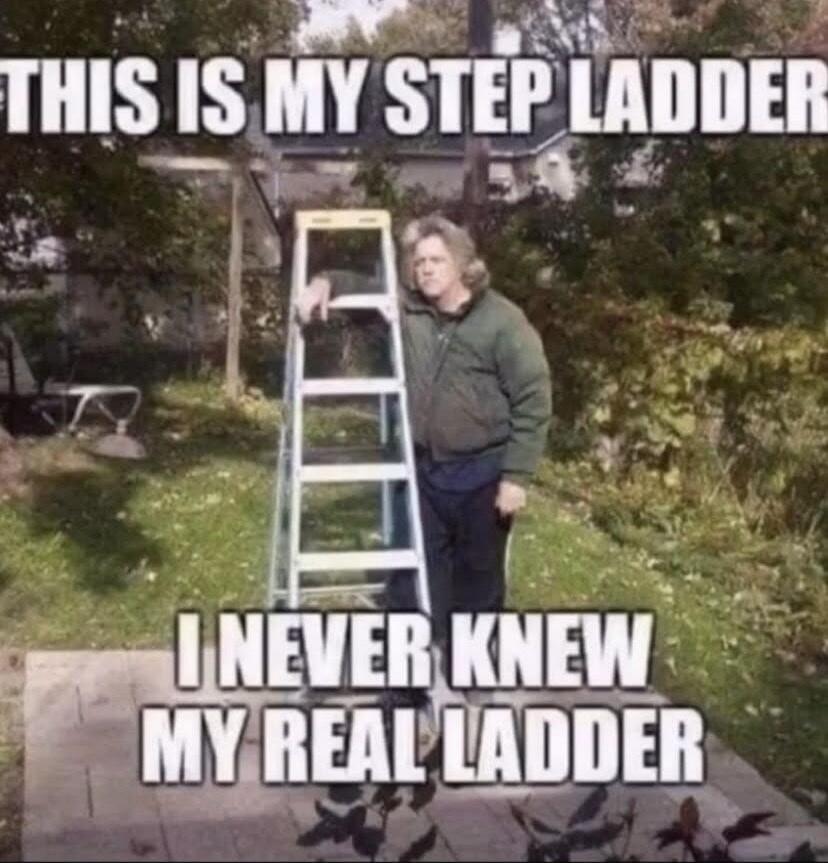 THIS IS MY STEP LADDER I NEVER KNEW MY REAL LADDER
