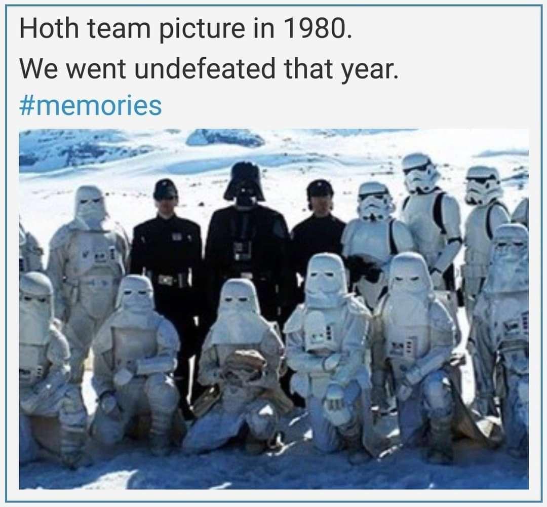 Hoth team picture in 1980 We went undefeated that year memories