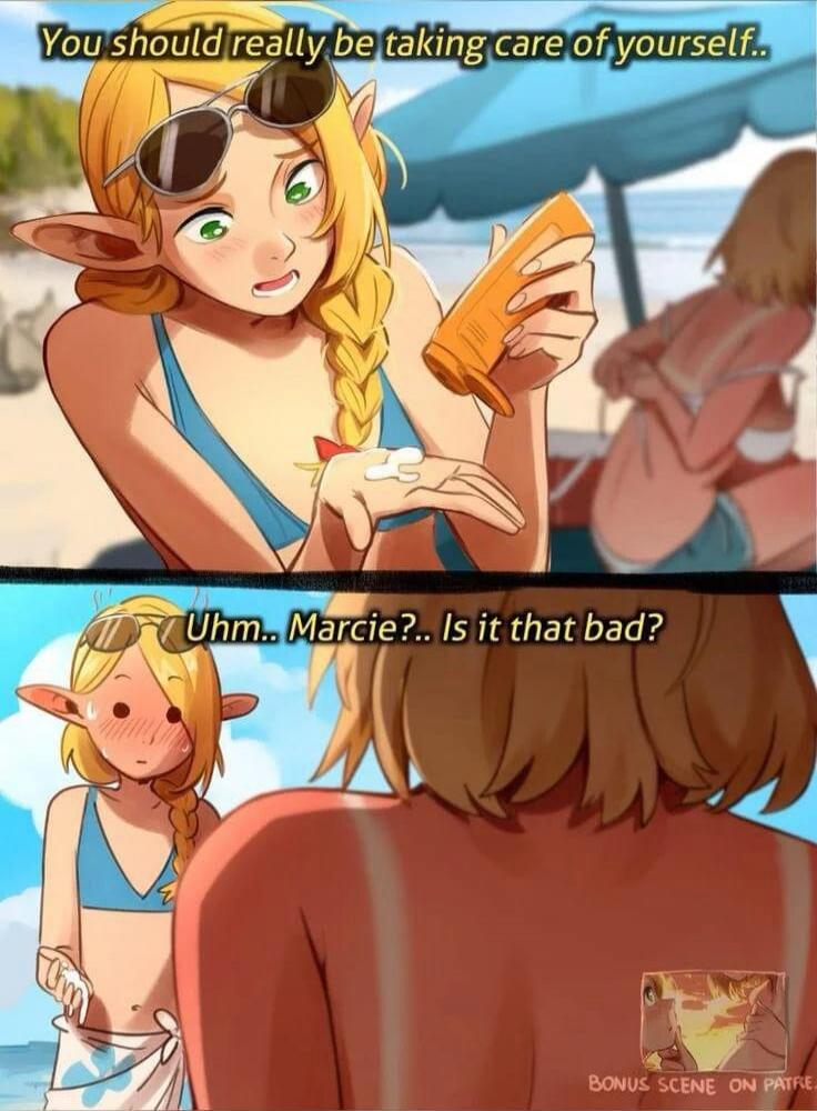 You should really be taking care of yourself... Uhm.. Marcie?.. Is it that bad?