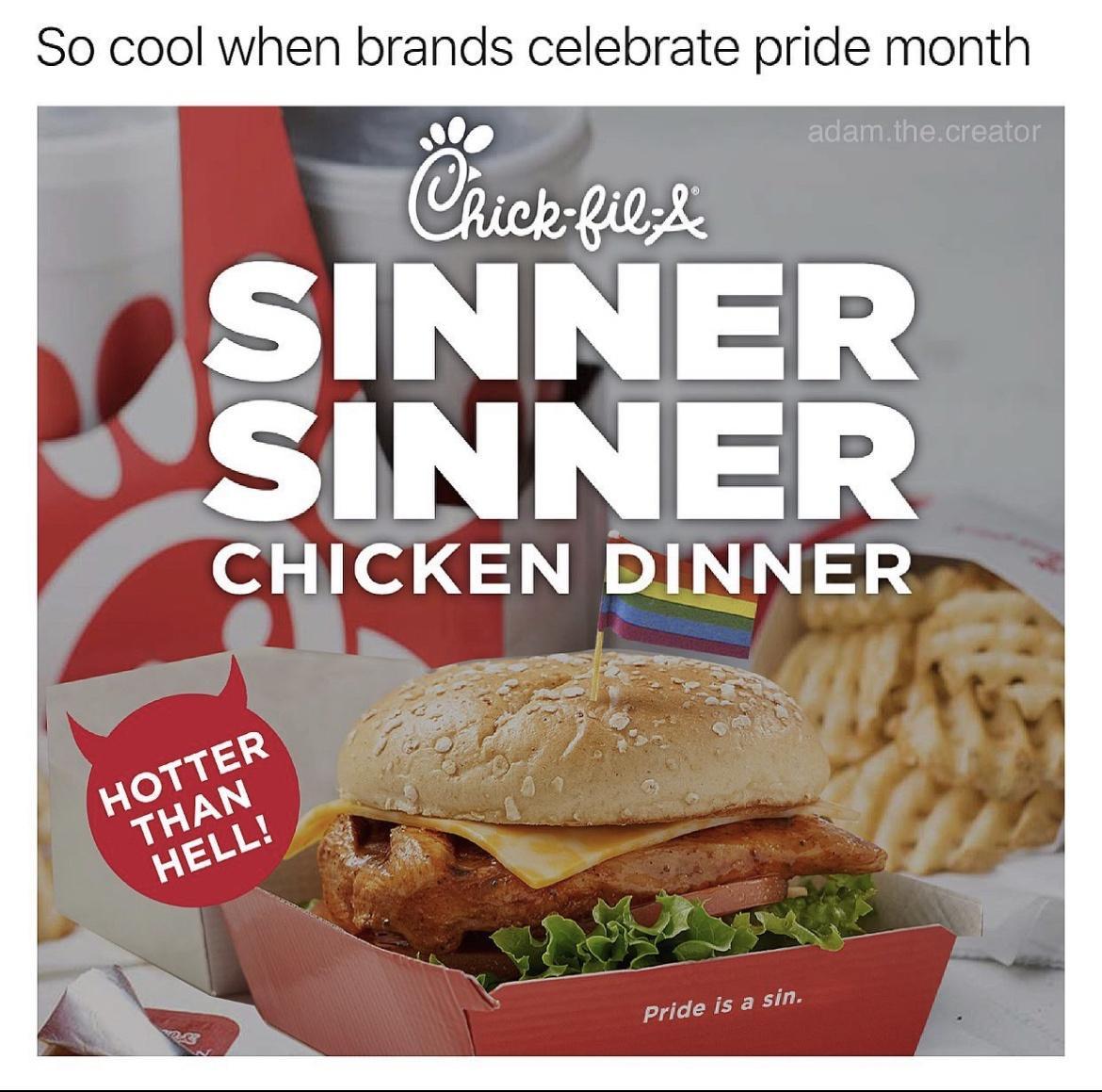 So cool when brands celebrate pride month SINNER o od o X 1 1 1 34
