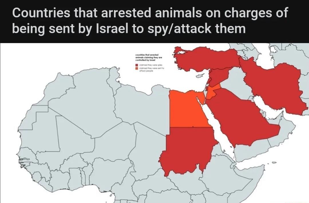 Countries that arrested animals on charges of EEE AN EER G TEREL S G