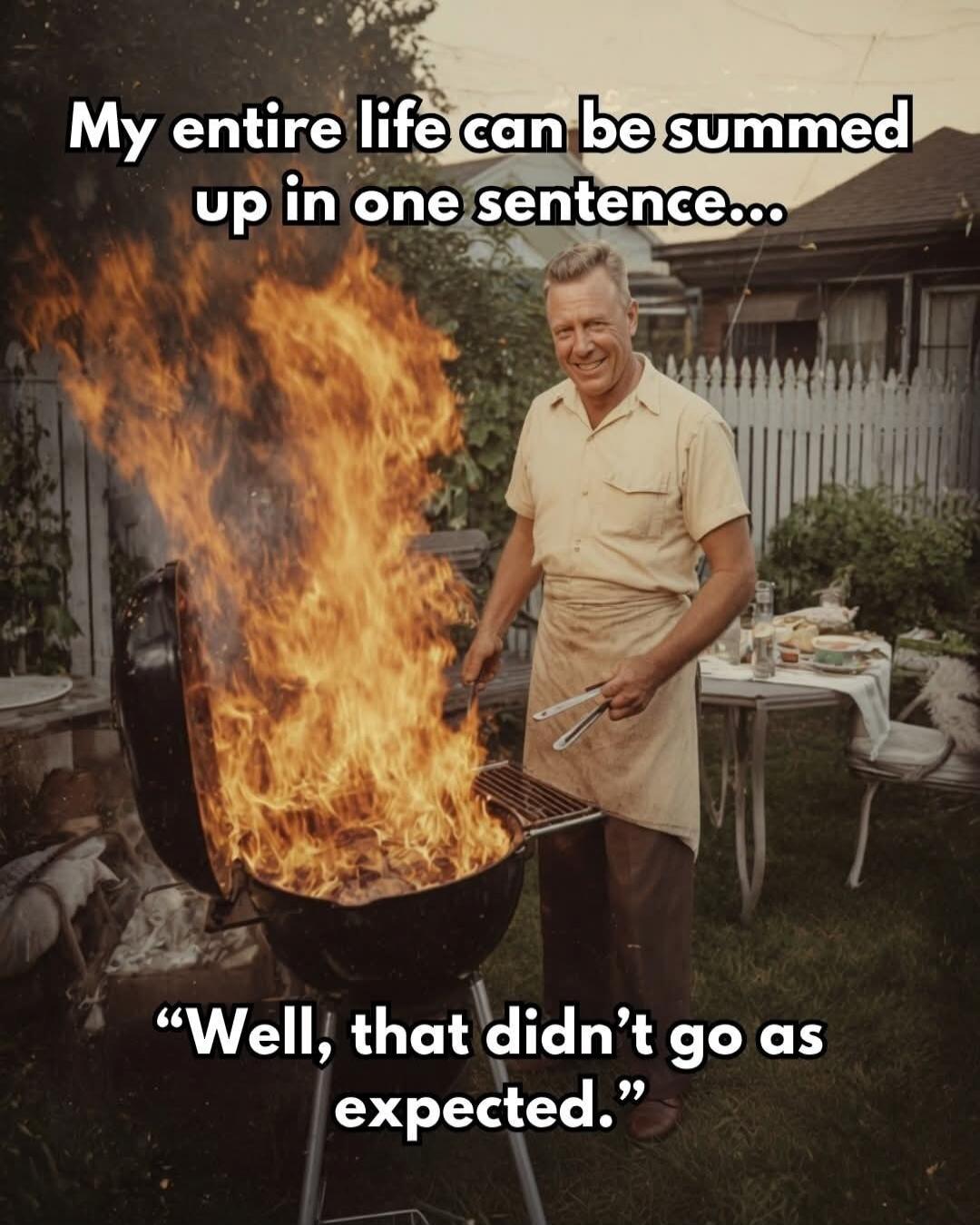 My entire life can be summed up in one sentence... 
