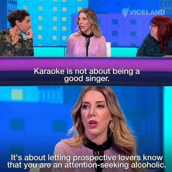 il VICELAND q Karaoke is not about being a good singer Its about Ierospective lovers know LUETSYCITE L WIET Cll ol BRI Te R ooy l T