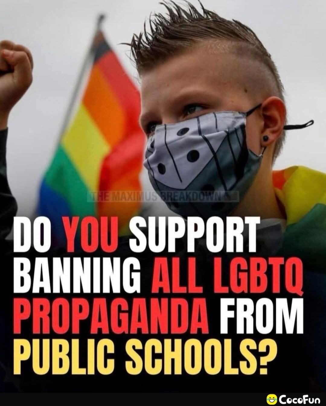 DO YOU SUPPORT BANNING ALL LGBTQ PROPAGANDA FROM PUBLIC SCHOOLS? THE MAXIMUS BREAKDOWN