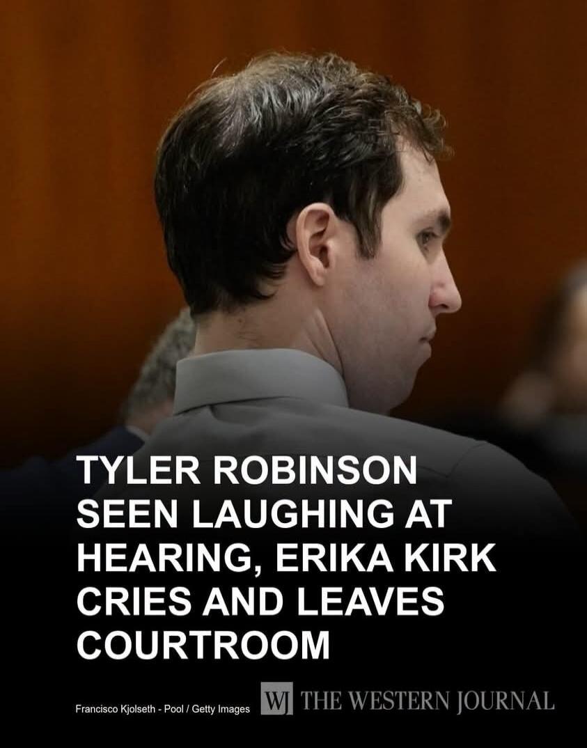 TYLER ROBINSON SEEN LAUGHING AT HEARING, ERIKA KIRK CRIES AND LEAVES COURTROOM
