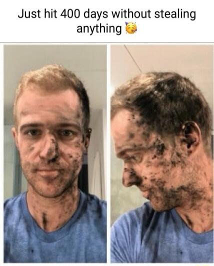 Just hit 400 days without stealing anything 😤