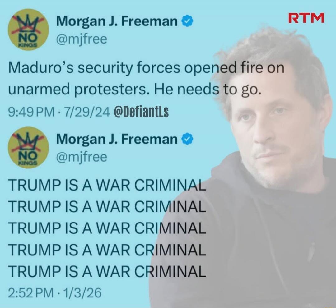 Maduro’s security forces opened fire on unarmed protesters. He needs to go. TRUMP IS A WAR CRIMINAL TRUMP IS A WAR CRIMINAL TRUMP IS A WAR CRIMINAL TRUMP IS A WAR CRIMINAL TRUMP IS A WAR CRIMINAL