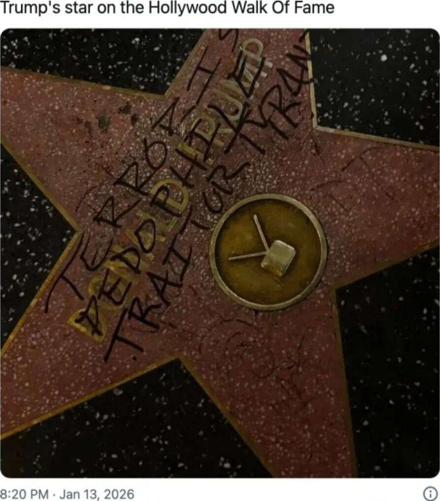 Trump's star on the Hollywood Walk Of Fame
